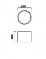 Lampa sufitowa Luno 160II  Triac 14.1106. D plafon led  IP44 Chors