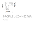 PROFILE L-CONNECTOR black  9455  łącznik L do szynoprzewodów czarny  NOWODVORSKI