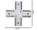 Łącznik X biały do szynoprzewodów PROFILE X-CONNECTOR WHITE 9190