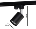 PROFILE EYE SPOT black  9322  oprawa do szynoprzewodu regulowana czarna  NOWODVORSKI