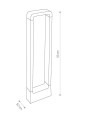 THIKA LED  9118  lampa stojąca zewnętrzna led czarna IP54  NOWODVORSKI