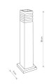 OIR I  9158  lampa stojąca zewnętrzna czarna IP44  NOWODVORSKI