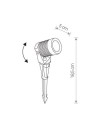 SPIKE LED M  9100  lampa zewnętrzna led czarna  IP54  NOWODVORSKI