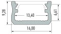 Profil aluminiowy typ A powierzchniowy