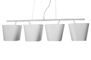 Lampa wisząca na 4 żarówki z abażurami Karo K4L