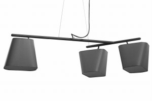 Lampa wisząca na 3 żarówki z abażurami Karo K3