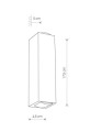 LENS LED BLACK  9112  kinkiet zewnętrzny led czarny IP54  NOWODVORSKI