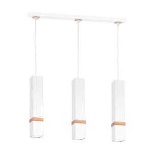 VIDAR white  MLP 5409  lampa wisząca biały/drewno  MILAGRO