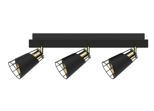 RICK  ML5567  lampa sufitowa regulowana czarno-złota  MILAGRO