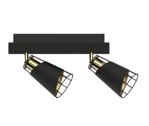 RICK  ML5566  lampa sufitowa regulowana czarno-złota  MILAGRO