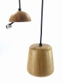 Lampa wisząca drewniana 1XGU10  dębowa  IGLOO  HAND MADE