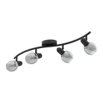 Lampa sufitowa regulowana czarna  Pollica  98626 Eglo