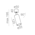Lampa sufitowa regulowana reflektor PET 230V  10045 Aqform