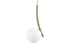 Lampa wisząca LUMIO  LU 1 na 1 żarówkę złota , klosz kula szklany