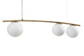 Lampa wisząca klosze szklane kule  LUMIO  LU 3 na 3 żarówki złota