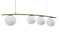 Lampa wisząca klosze szklane kule  LUMIO  LU 4 na 4 żarówki złota