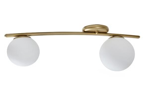 Lampa sufitowa , plafon  klosze szklane kule LUMIO LU 2P na 2 żarówki złota