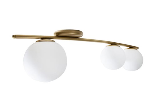 Zdjęcie lampa sufitowa , plafon LUMIO LU 3P na 3 żarówki złota