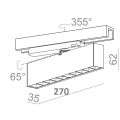 Oprawa do szynoprzewodu 3F led Rafter points 27 LED  track  16323  Aqform