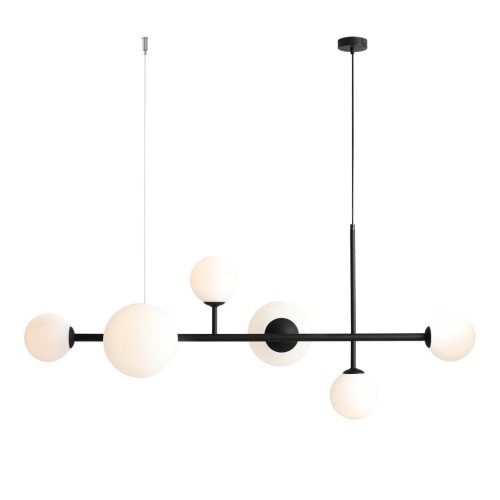 Lampa wisząca na 6 żarówek Dione czarna  1092K1 Aldex