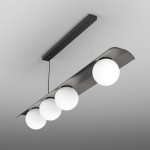 Lampa wisząca Modern Ball WP x4 LED asymetryczny układ kloszy 59823 Aqform
