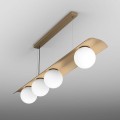 Lampa wisząca Modern Ball WP x4 LED asymetryczny układ kloszy 59823 Aqform