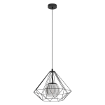 Lampa wisząca 1XE27 ażurowa ze szklanym kloszem  Vernham 43481