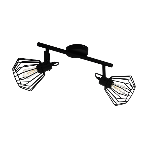 Lampa na 2 żarówki TABILLANO lampa natynkowa spot czarny  98763 EGLO
