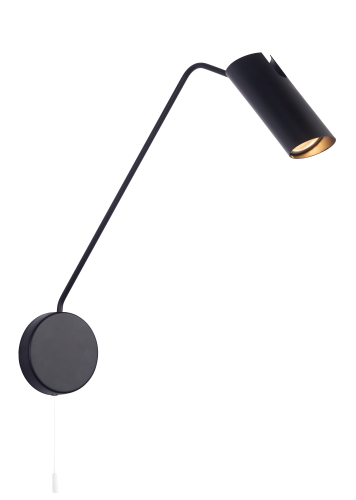 Lampa Futuro 1 kinkiet czarny z wysięgnikiem LP-17001/1WL BK