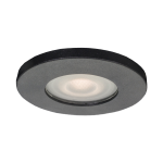 Oczko podtynkowe okrągłe czarne  łazienkowe Lagos IP65 LP-440/1RS BK