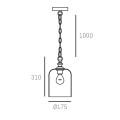 Lampa wisząca Prague chrom P01971CH  