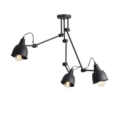 Lampa sufitowa plafon 3-PŁ AIDA BLACK 842PL_E ALDEX