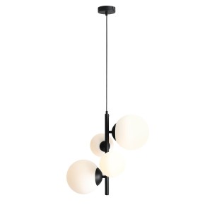 Lampa czarna na 4 klosze Bloom  1091L1 Aldex