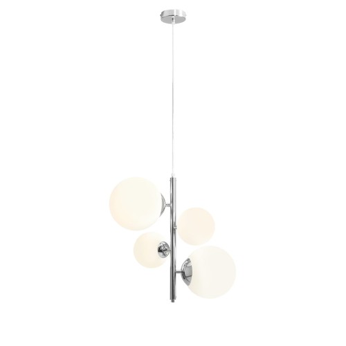 Lampa wisząca na 4 klosze chrom Bloom  1091L4 Aldex   Artera