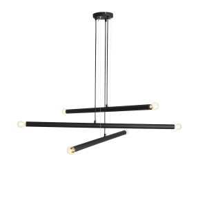 Tubo black lampa wisząca żyrandol 6 pł.  1072K1 Aldex