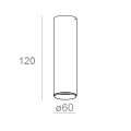 Lampa sufitowa 12 cm PET next LED natynkowy 46962 Aqform