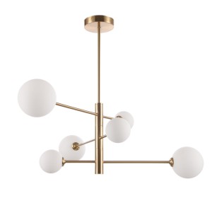 Lampa wisząca złota klosze kule Dorado 6 żar. LP-002/6P