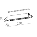 Lampa do zabudowy RAFTER points 28 LED trim  wpuszczany 37974 Aqform