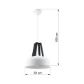 Casco  SL.0387  lampa wisząca biała/czarna  Sollux lighting