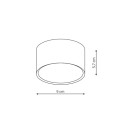 Lampa łazienkowa Kendal oprawa natynkowa biala IP54  LP-6331/1C IP54 WH