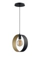 Lampa wisząca Happy 1 E27  czarno/złota 32283 Sigma