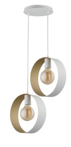 Lampa wisząca Happy 2 E27 biało/ złota  32290 Sigma