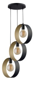 Lampa wisząca Happy 3 E27 czarno/złota  32285 Sigma