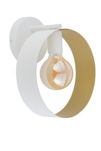 Lampa ścienna kinkiet Happy 1 E27 biało/złoty 32307 Sigma