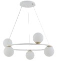 Lampa wisząca Gama koło 5 biało/złota 33385 Sigma
