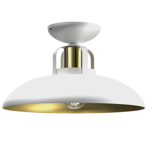 Lampa sufitowa FELIX WHITE/GOLD 1xE27 plafon  MLP7703