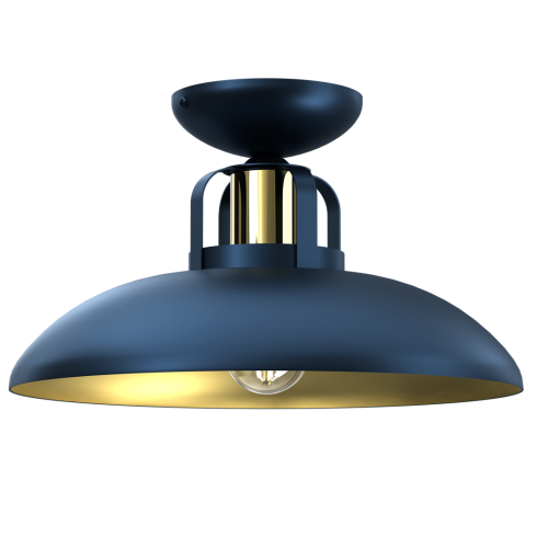 Lampa sufitowa FELIX NAVY BLUE/GOLD 1xE27 plafon MLP7713