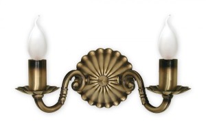 Lampa ścienna Prima kinkiet 2 pł.  patyna O1001/K2 Lemir