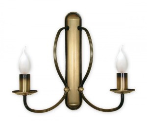 Lampa ścienna Korona kinkiet 2 pł.  patyna 391/K2 Lemir