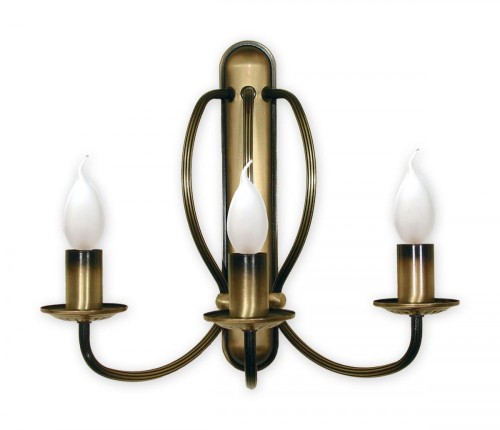 Lampa ścienna Korona kinkiet 3 pł.  patyna 392/K3 Lemir